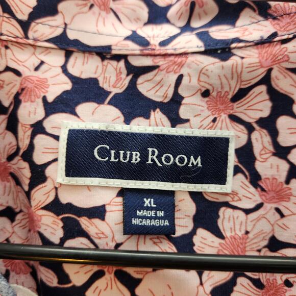 Club Room Pink Floral Print Mens Button Down‎ Shirt Size XL - Picture 4 of 7